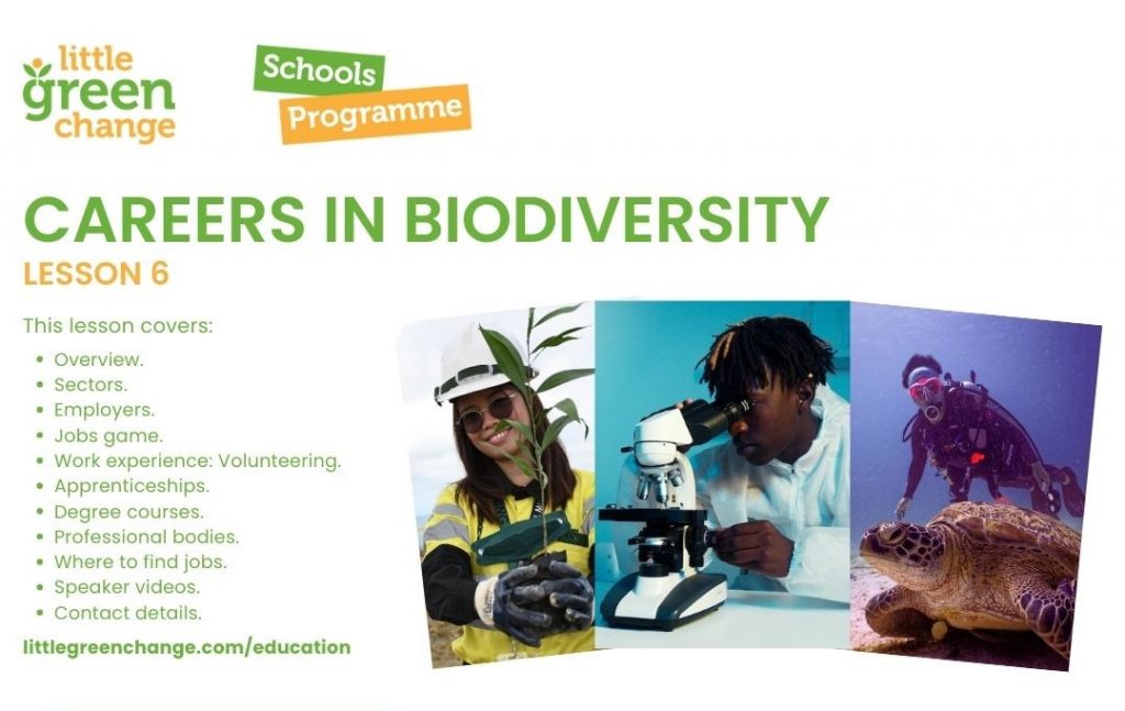 Little Green Change careers in biodiversity lesson