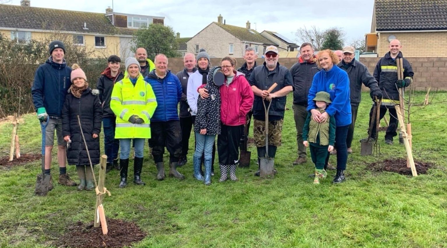 Chickerell residents plant community orchard