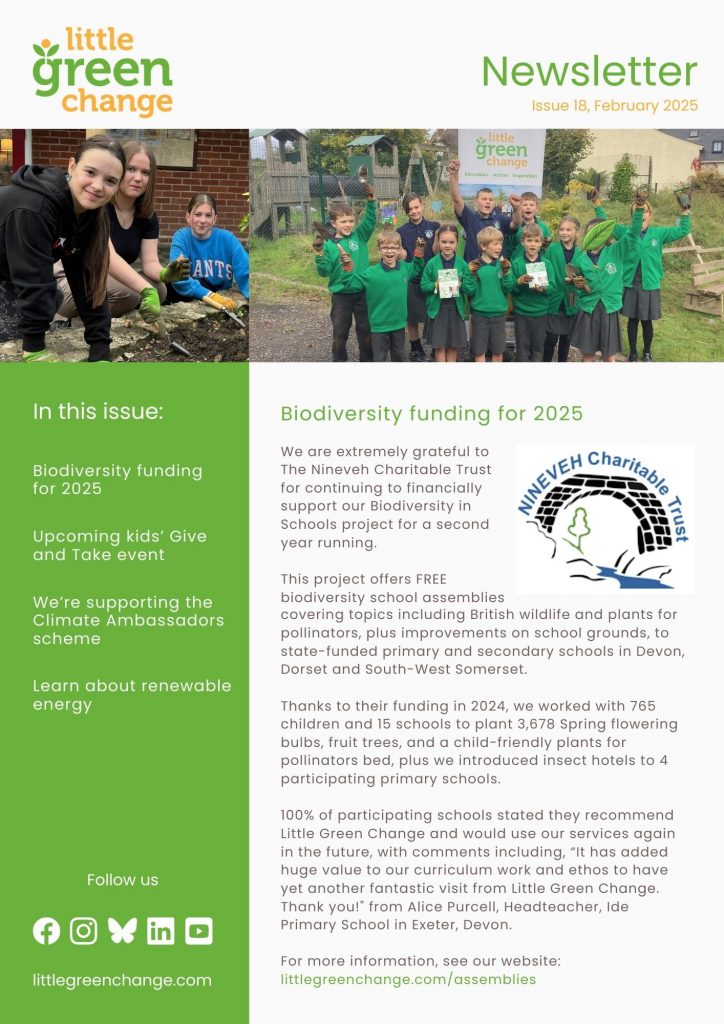Little Green Change, February 2025 newsletter