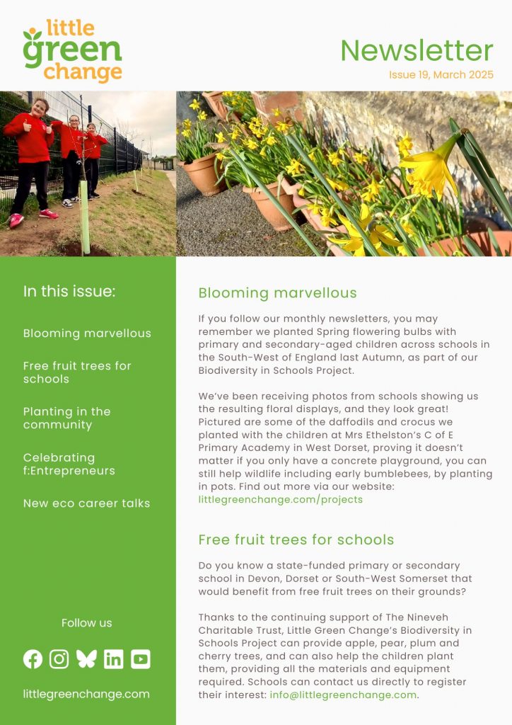 Little Green Change, March 2025 newsletter