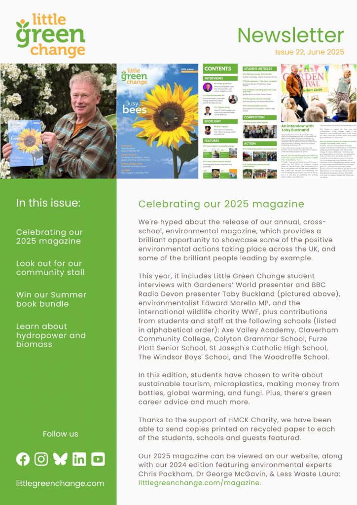 Little Green Change, June 2025 newsletter
