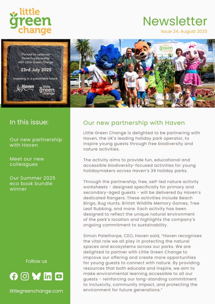 Little Green Change, August 2025 newsletter