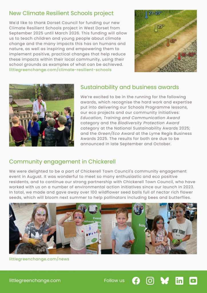Little Green Change, September 2025 newsletter