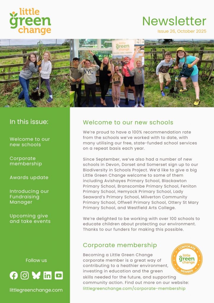 Little Green Change, October 2025 newsletter