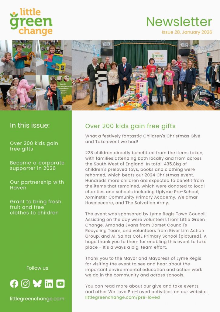 Little Green Change, January 2026 newsletter