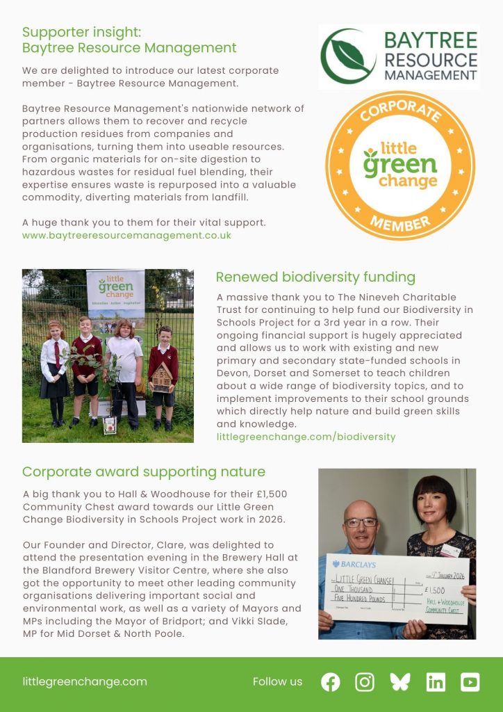 Little Green Change, February 2026 newsletter, page 2