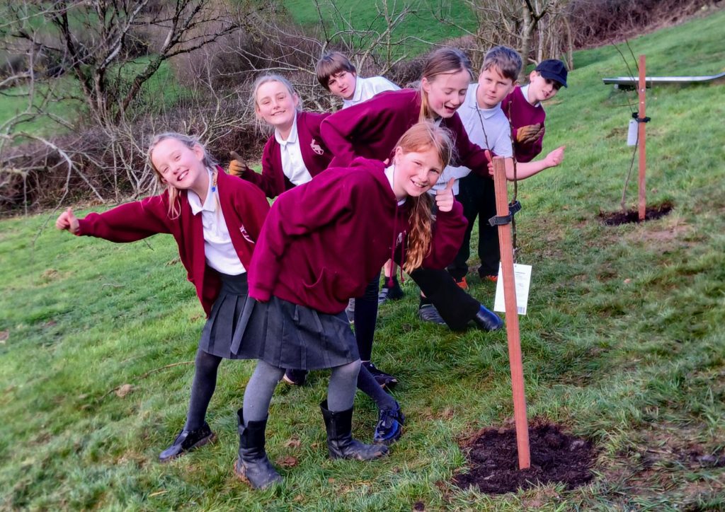 Little Green Change tree planting at Marshwood Primary Academy